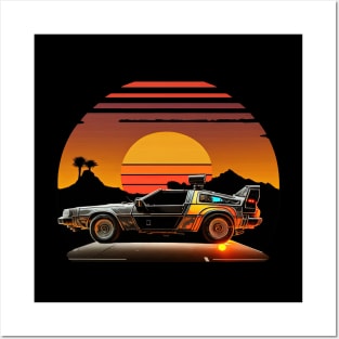 Vintage Delorean Time Machine Posters and Art